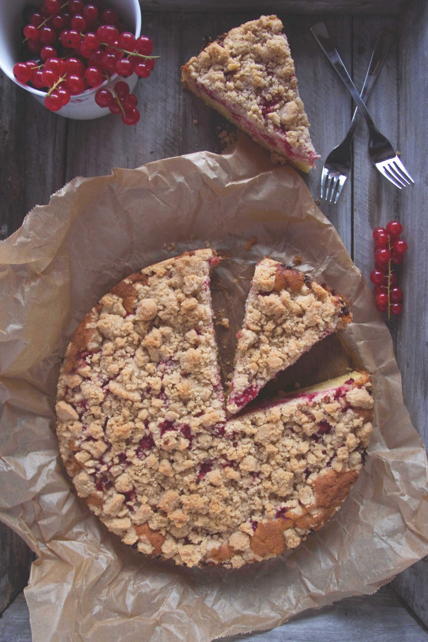 Rezept für Johannisbeer-Streuselkuchen