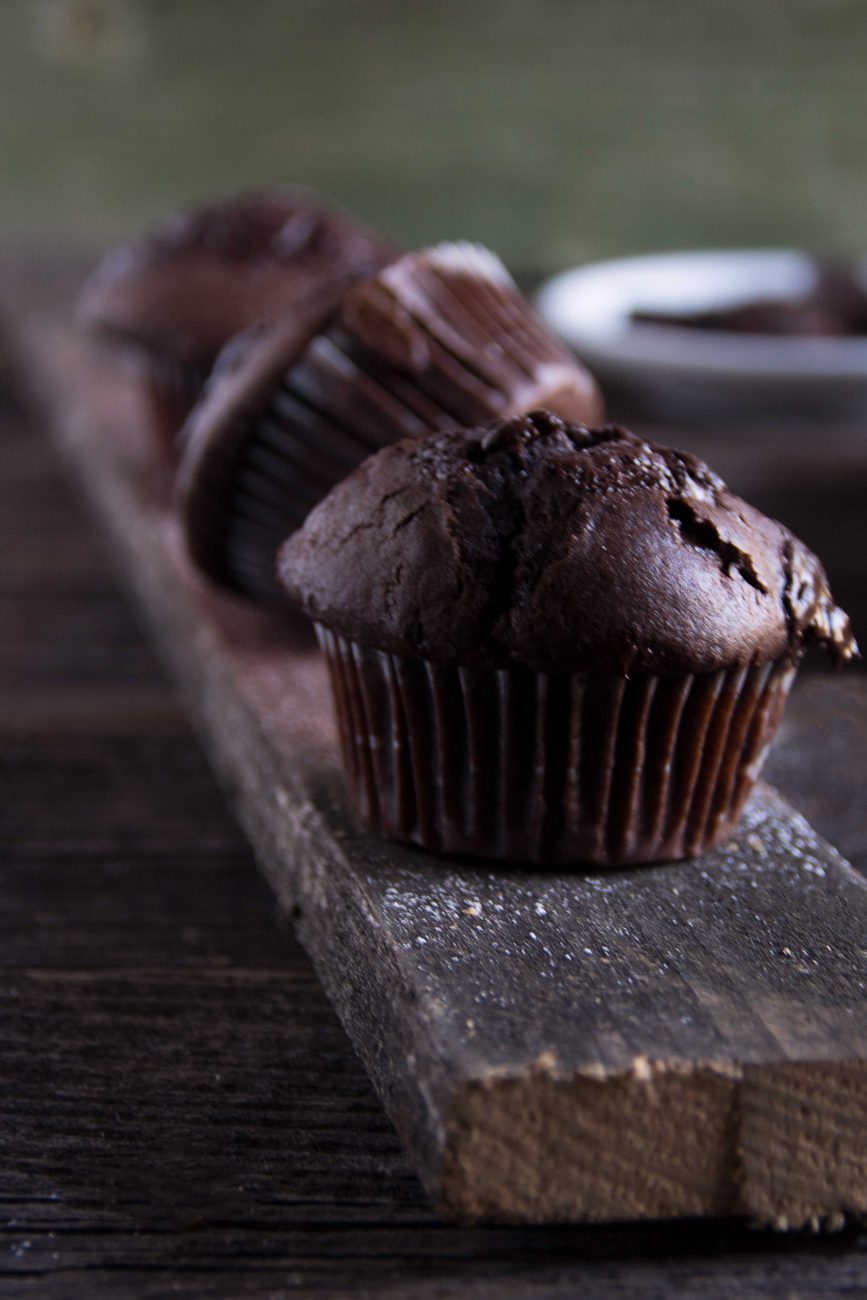 Schokoladige Schokoladenmuffins - Teigliebe