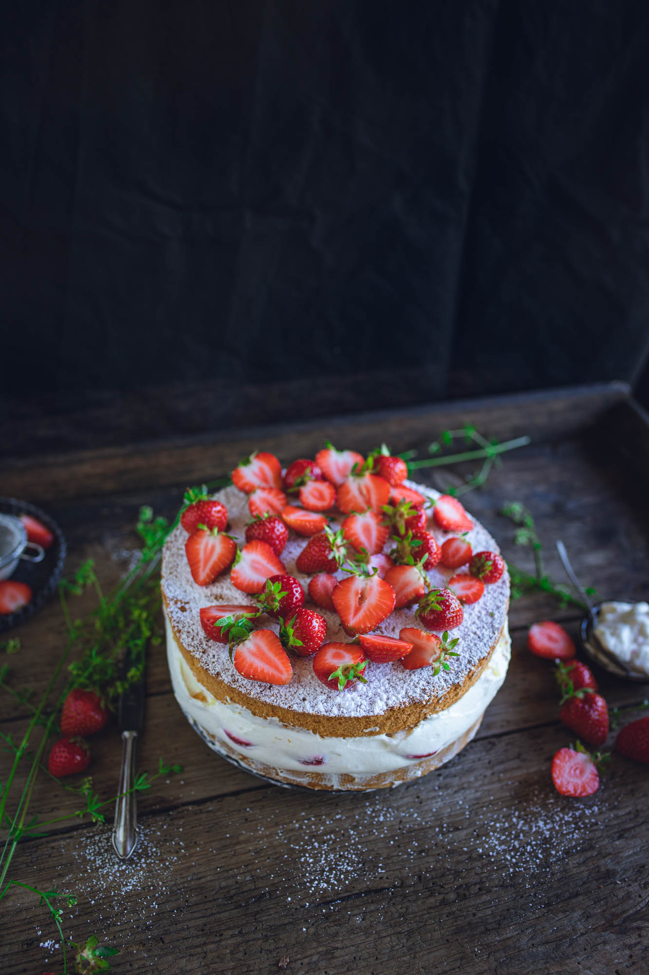 Rezept für Erdbeer-Käse-Sahne-Torte