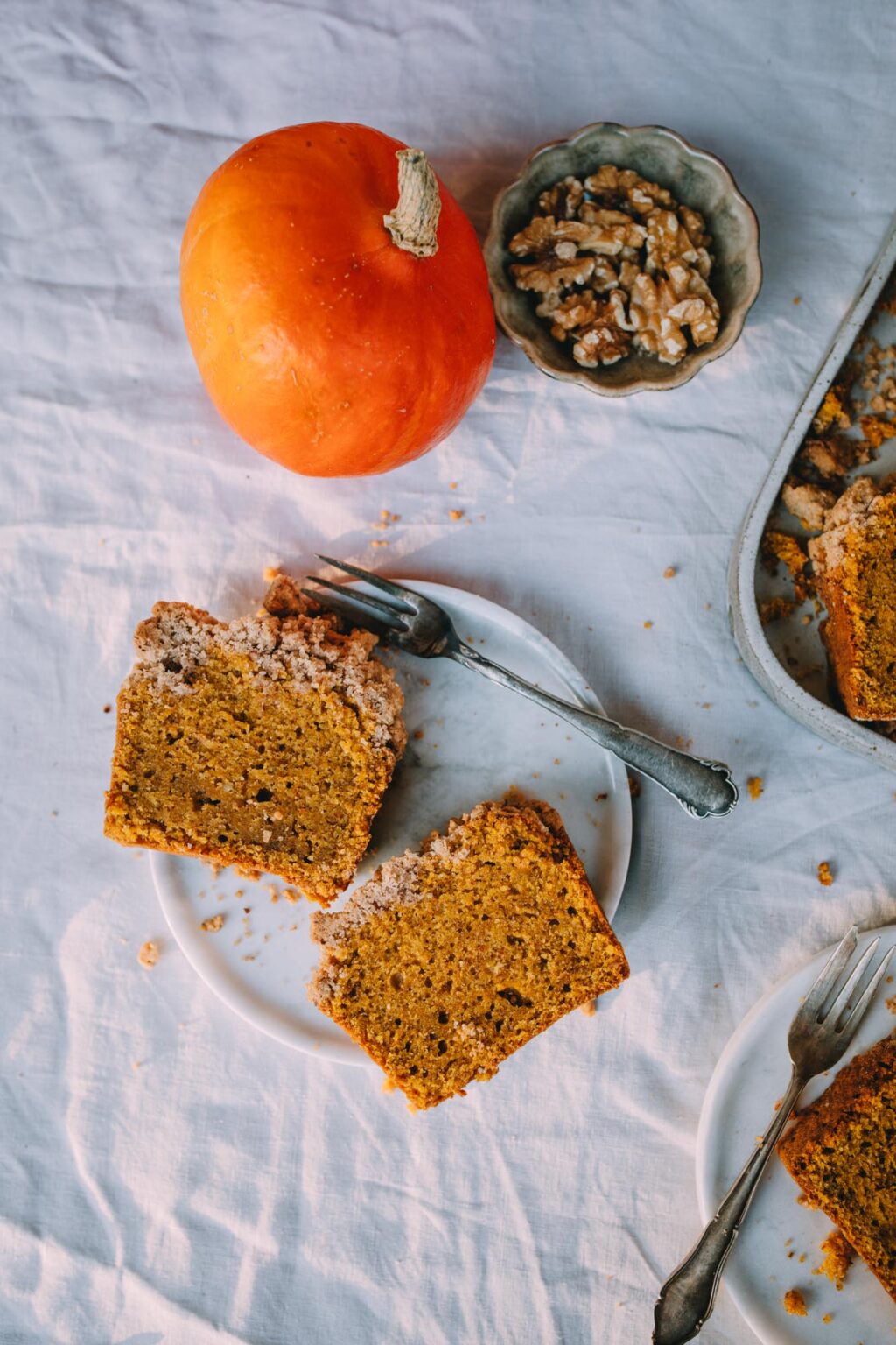 Kürbiskuchen mit Streusel - Teigliebe