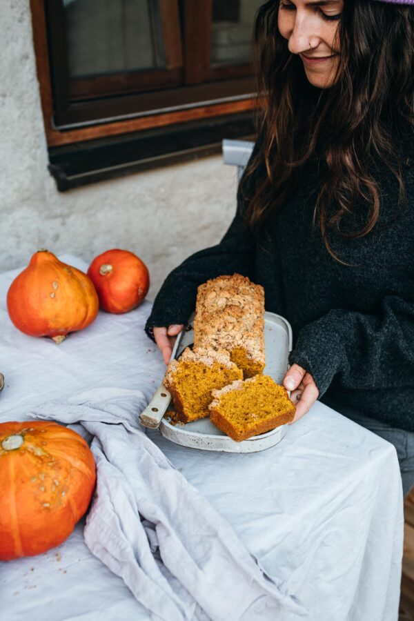 Kürbiskuchen mit Streusel - Teigliebe