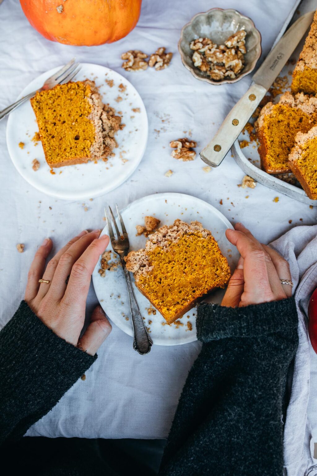 Kürbiskuchen mit Streusel - Teigliebe