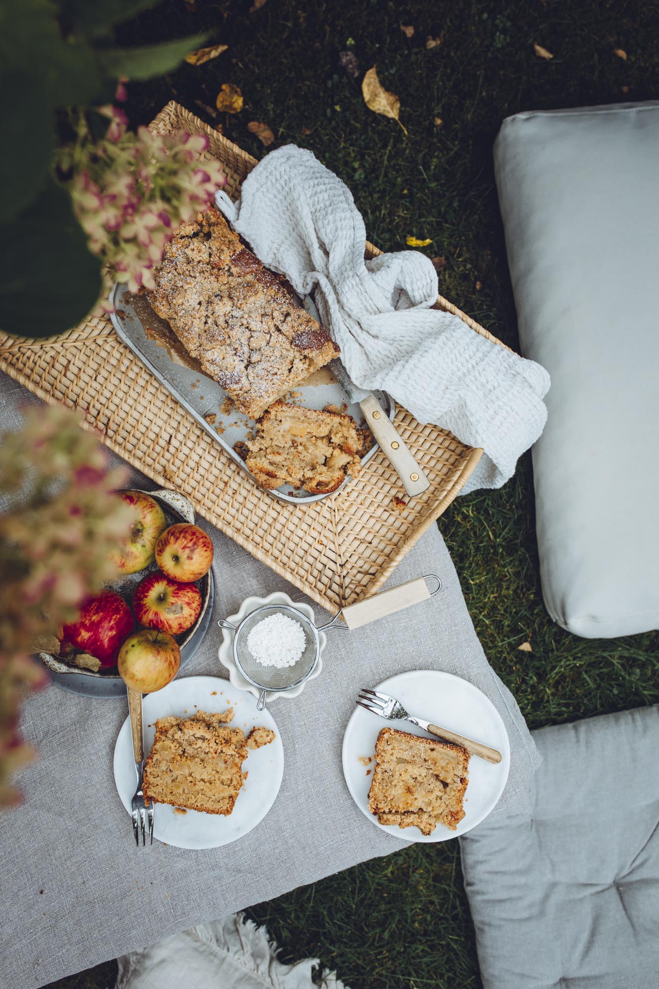 Rezept für veganen Apfel-Streuselkuchen