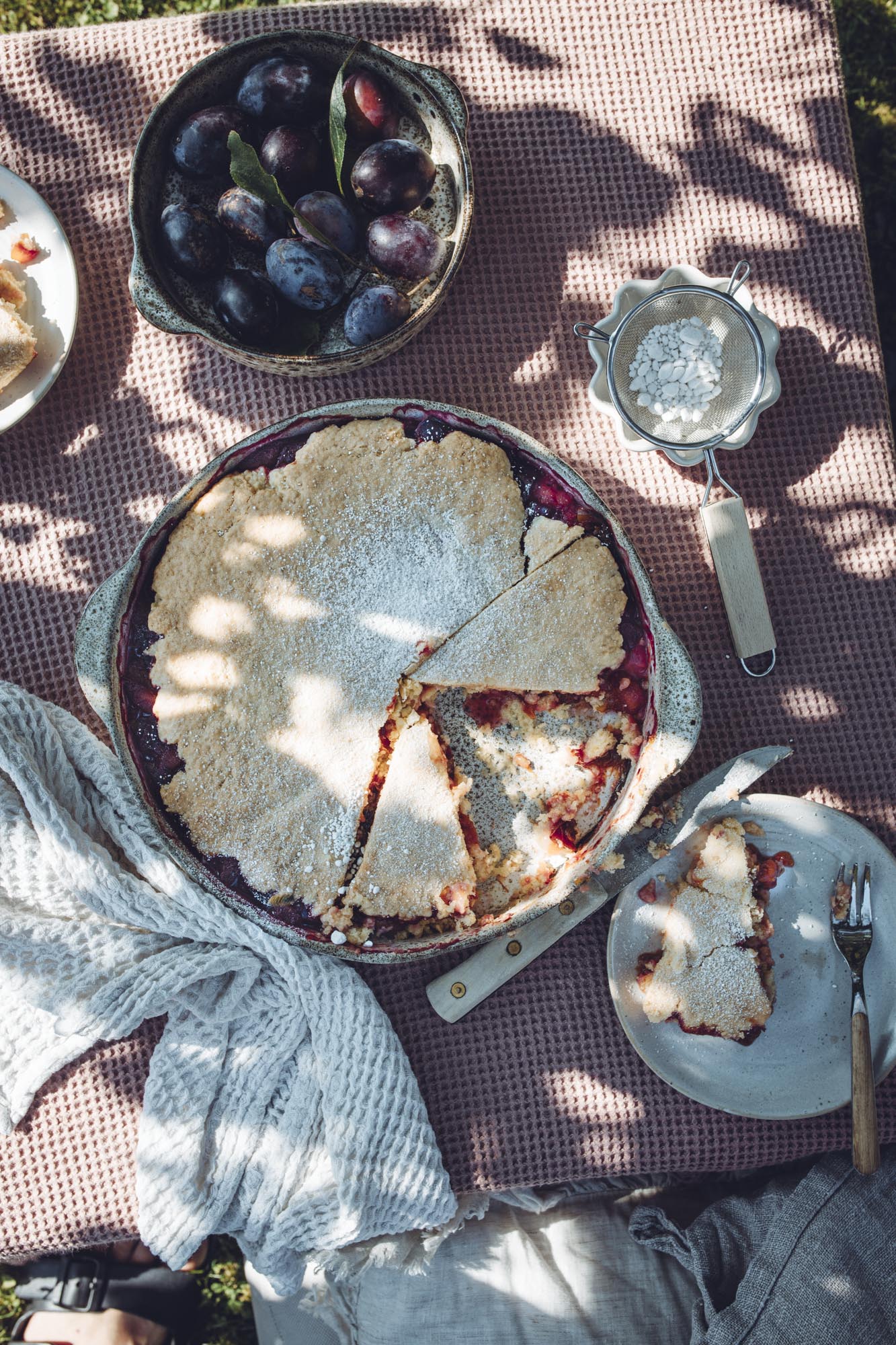 Gedeckter Zwetschgenkuchen