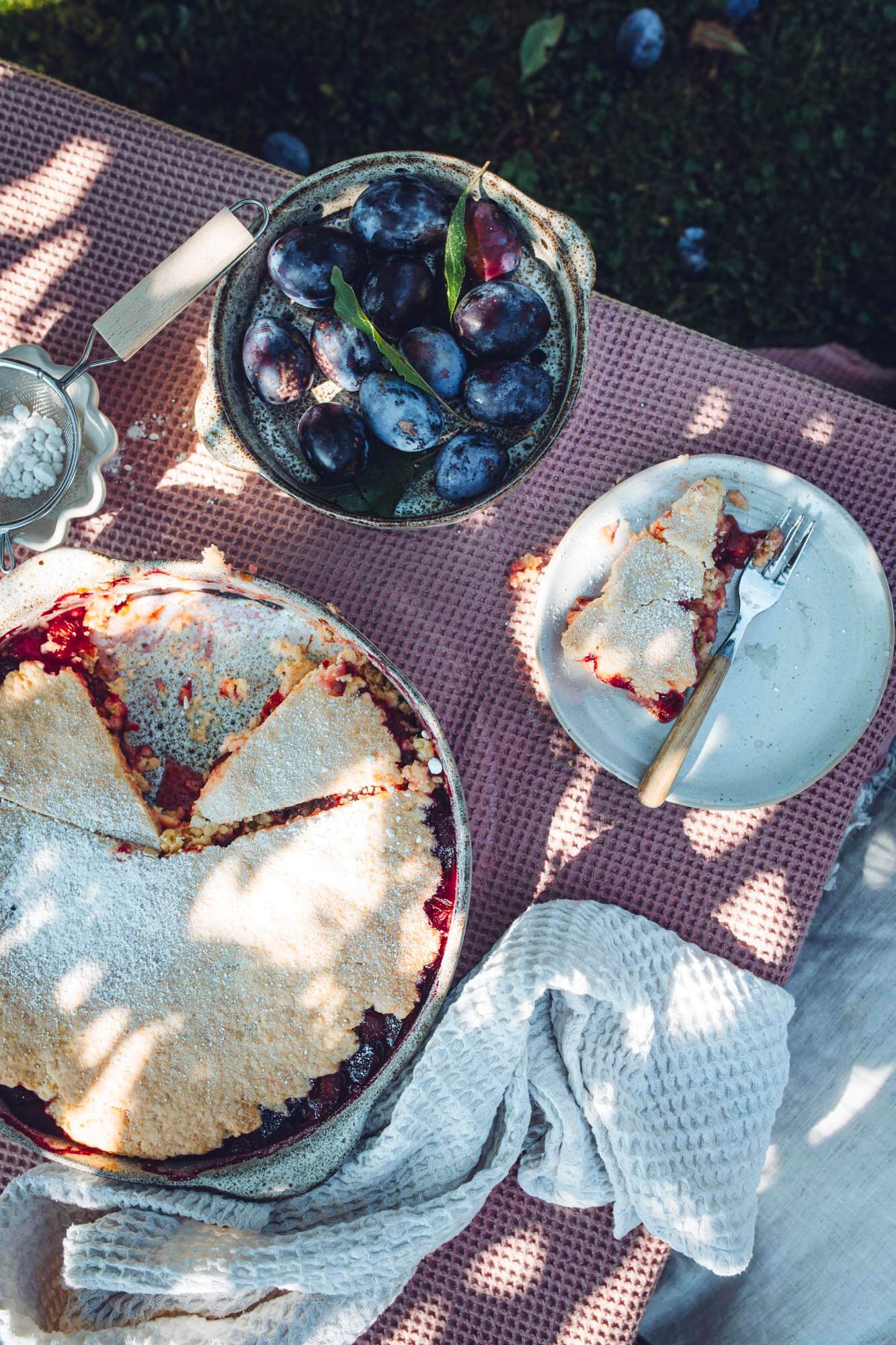 Rezept für gedeckter Zwetschgenkuchen